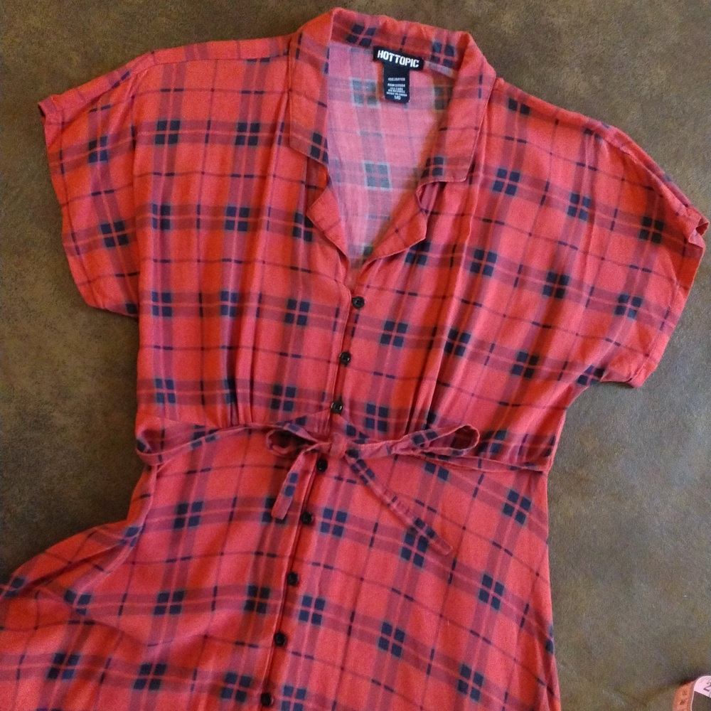 Hot Topic Plaid Dress Medium